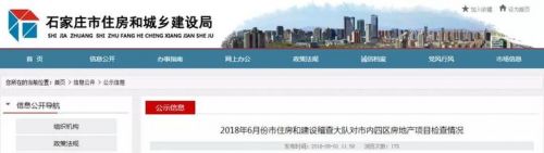 注意!石家庄40个房地产项目抽查结果来了